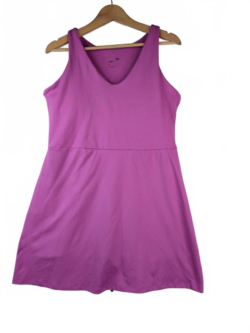 GapFit‎ Women's Pink Active Tank Dress  with attached shorts Size Large